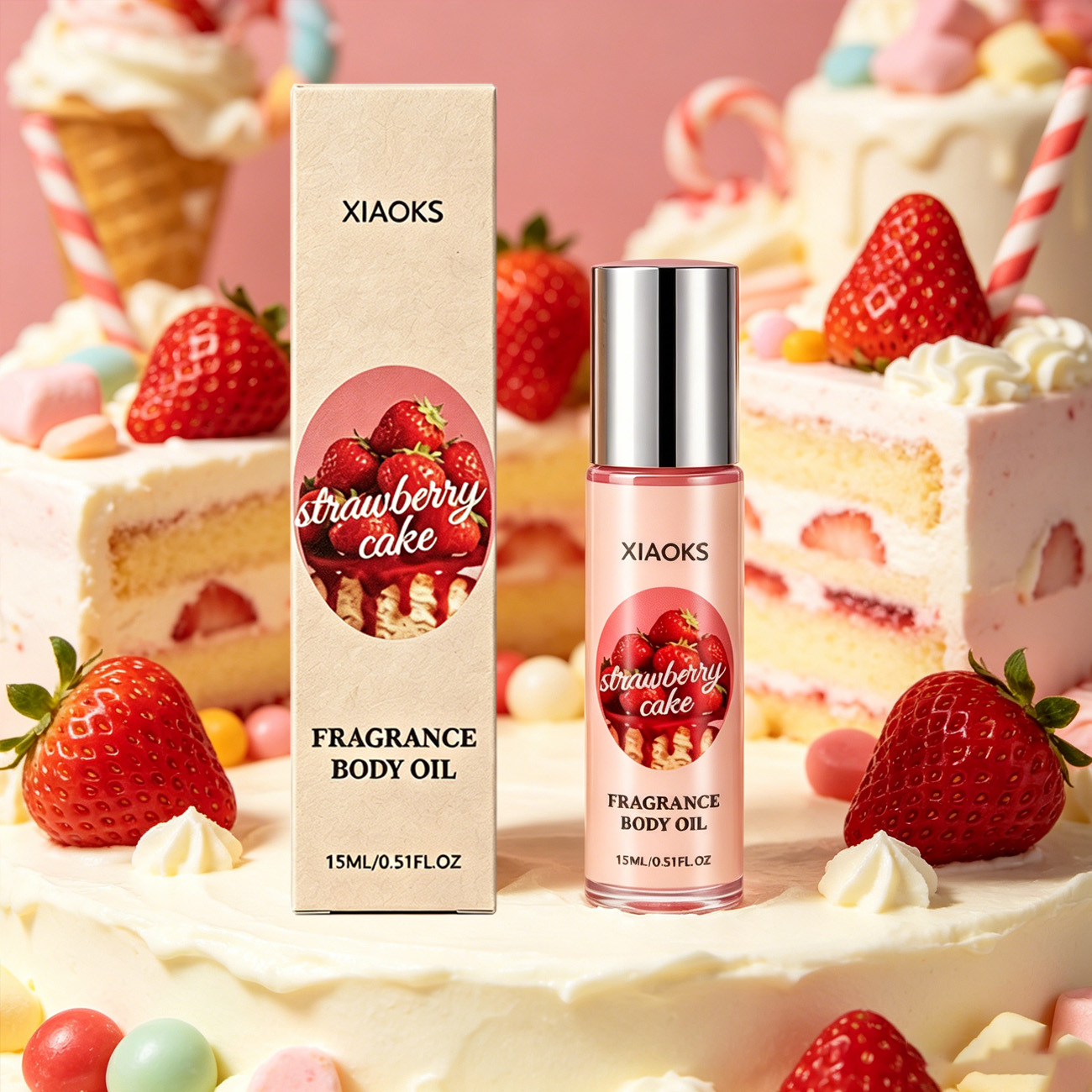Perfume Floral Fragrance - 1 Bottiglia di Profumo Roll-On al